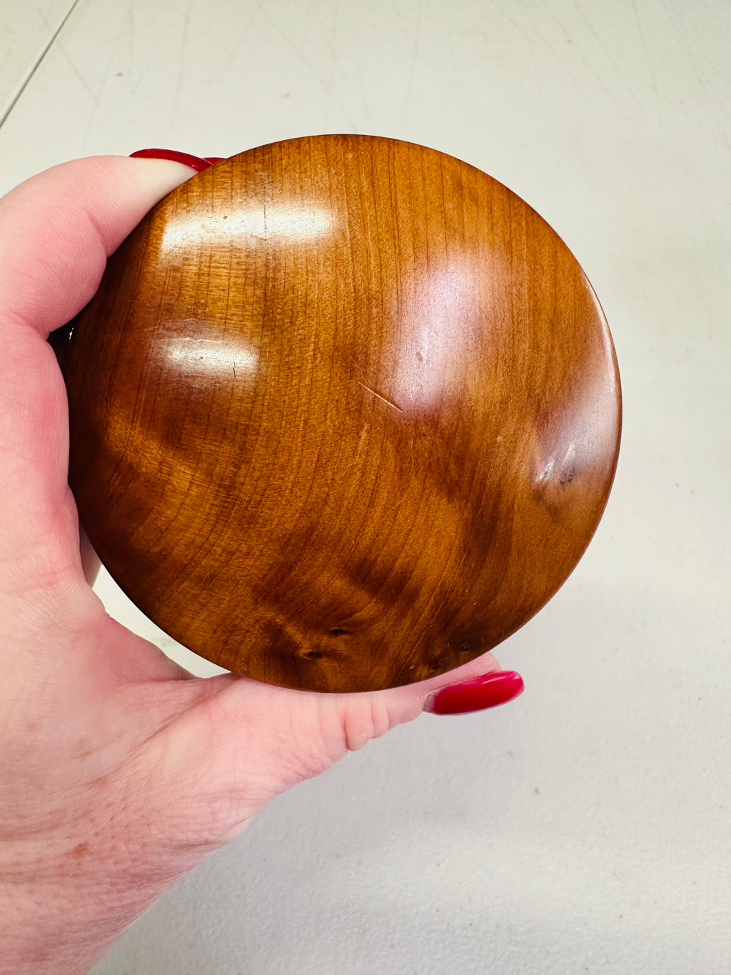 Round Thuya Wood Box – Handcrafted in Morocco