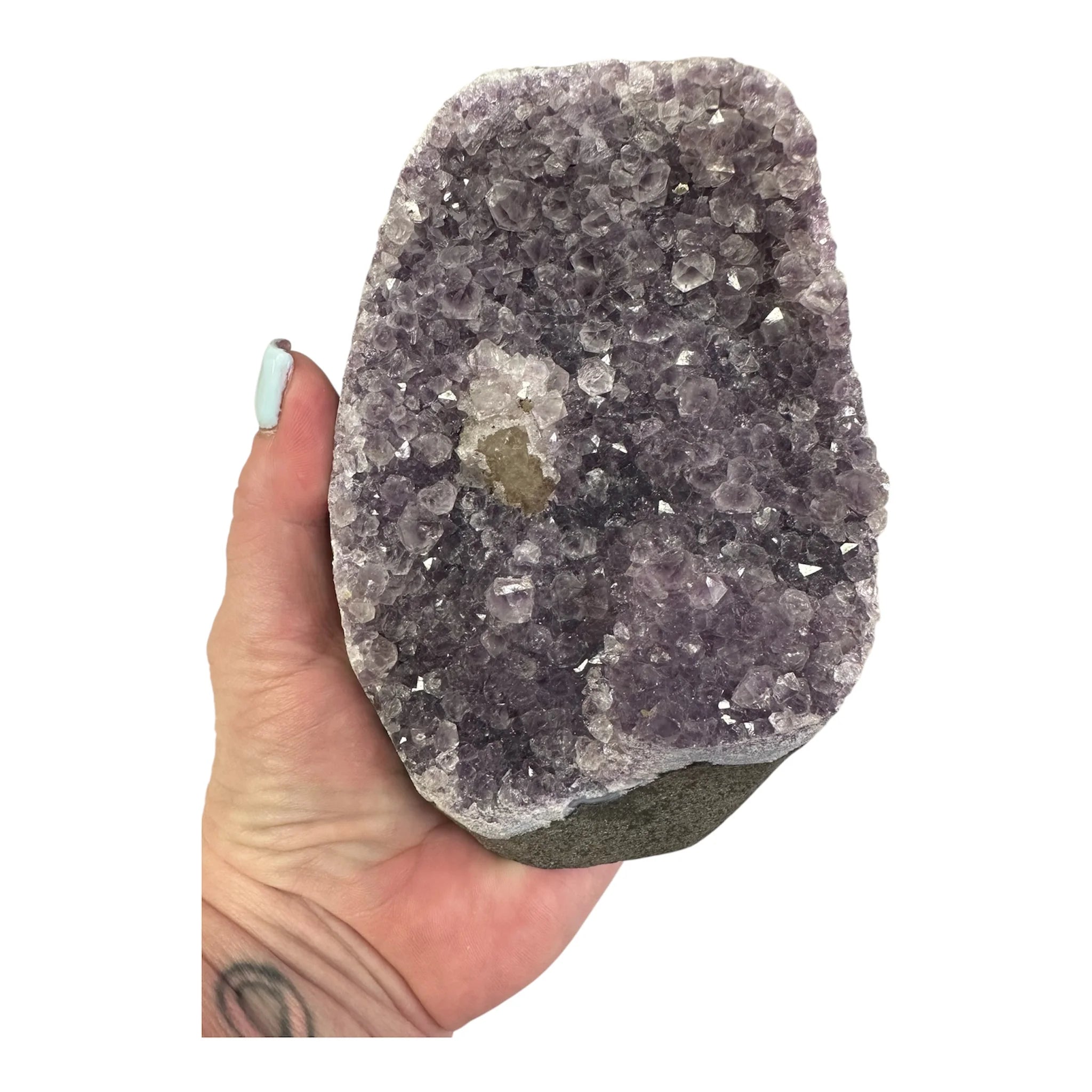 Amethyst Geode Cluster – 5.5” Crystal for Protection, Calm & Spiritual Growth