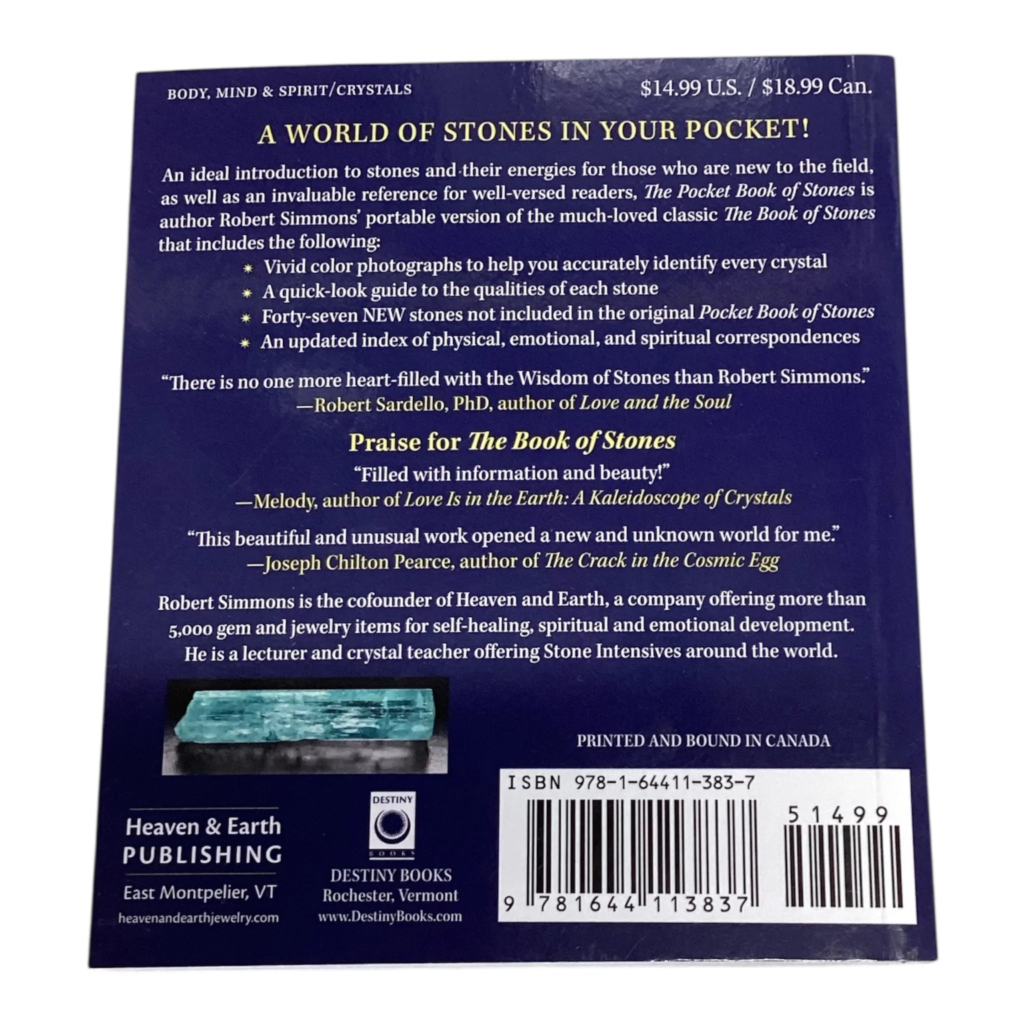 The Pocket Book of Stones: Who They Are and What They Teach By Robert Simmons
