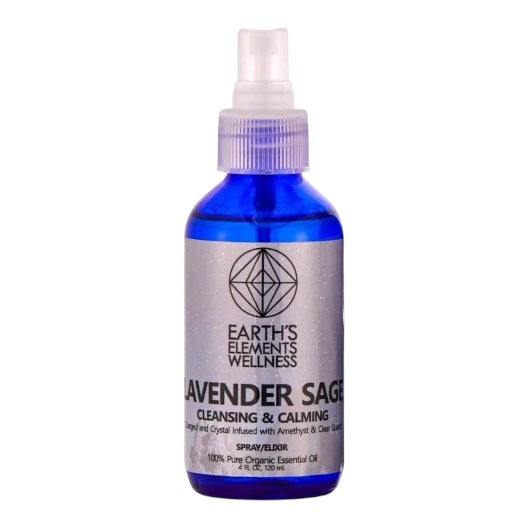 Lavender Sage Spray Crystal Infused w/ Amethyst & Clear Quartz