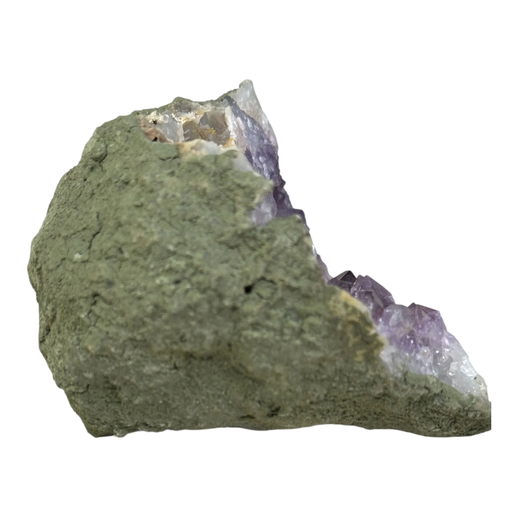 Amethyst Geode Cave – 2.75" & 10 oz – Deep Purple with Natural Crystal Interior