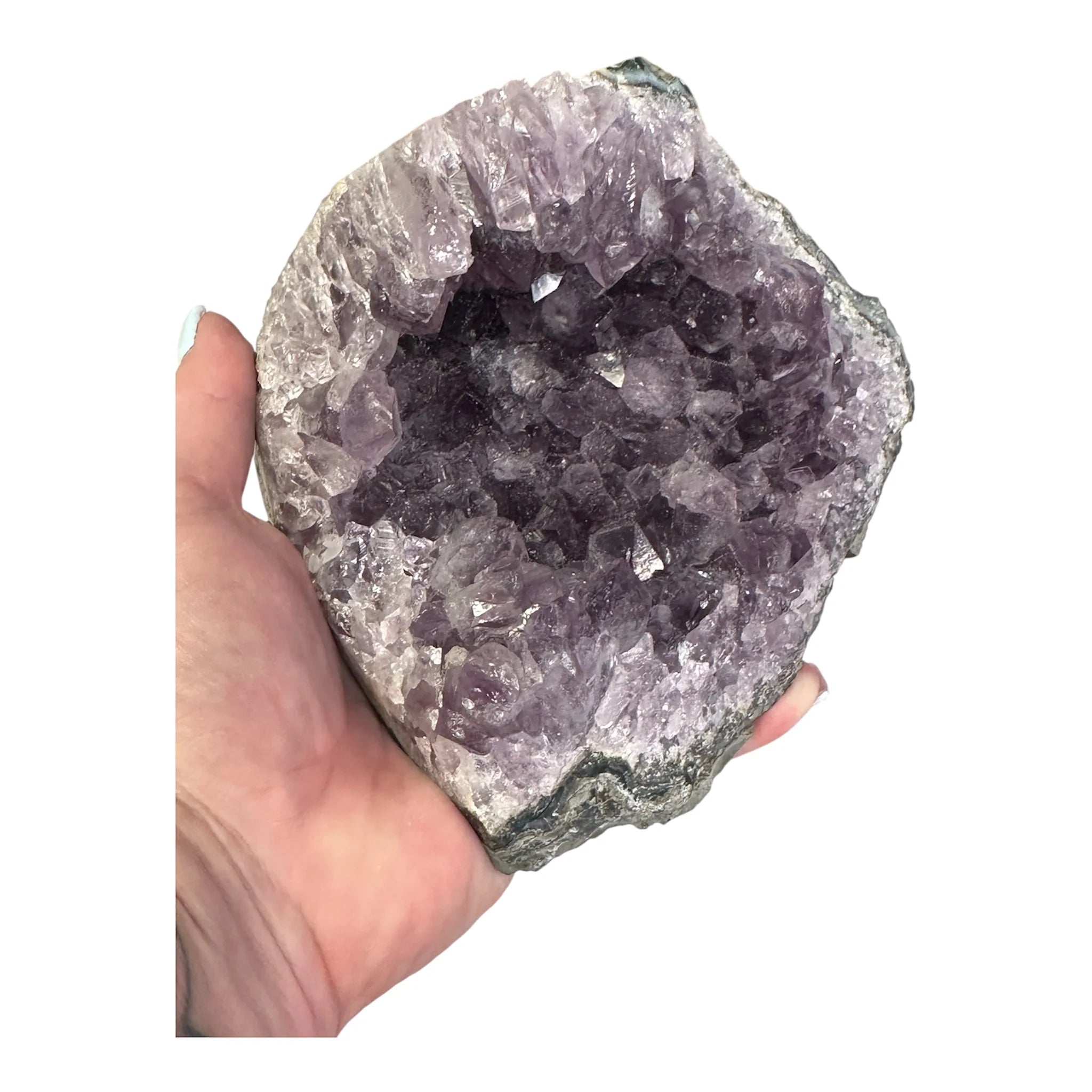 Amethyst Geode Cluster – 6" | 2 lb 7 oz Natural Healing Crystal