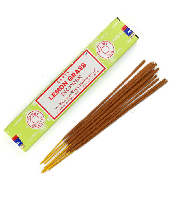 Satya Lemongrass Incense Sticks – Fresh & Energizing Aroma