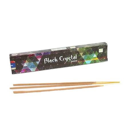 Satya Black Crystal Incense Sticks – Deep & Grounding Aroma