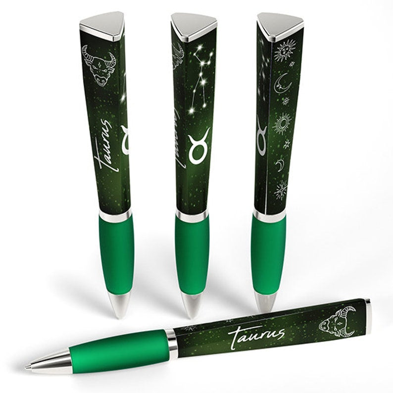 3-Sided Design Zodiac Pen – Taurus ♉