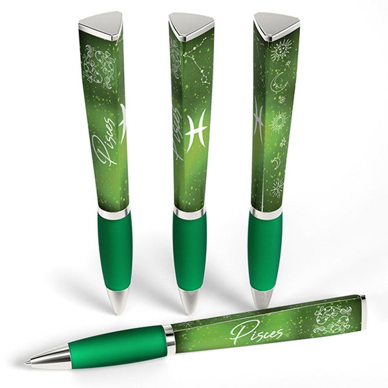 3-Sided Design Zodiac Pen – Pisces ♓