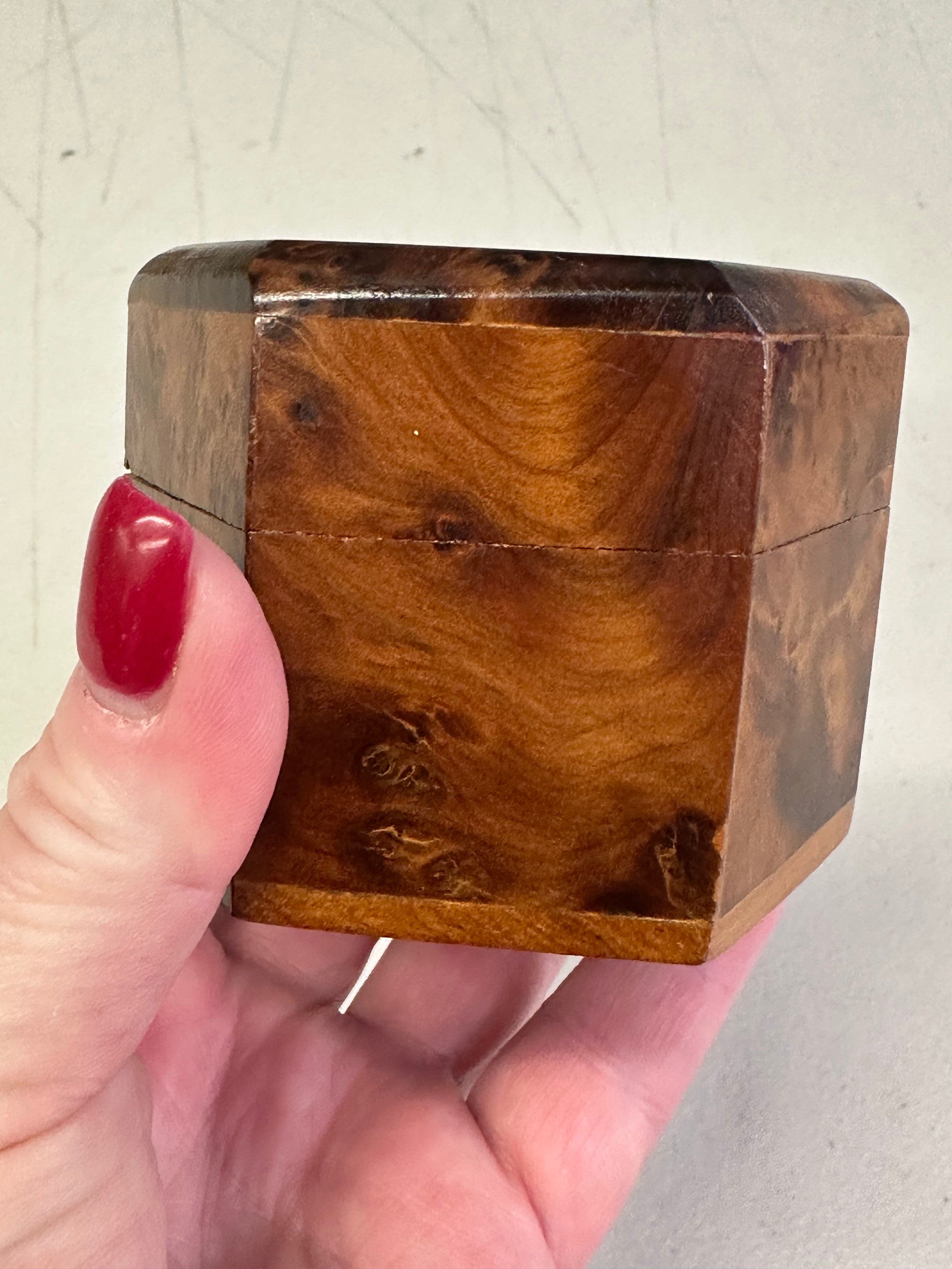 Hexagon Thuya Wood Box – Handcrafted in Morocco