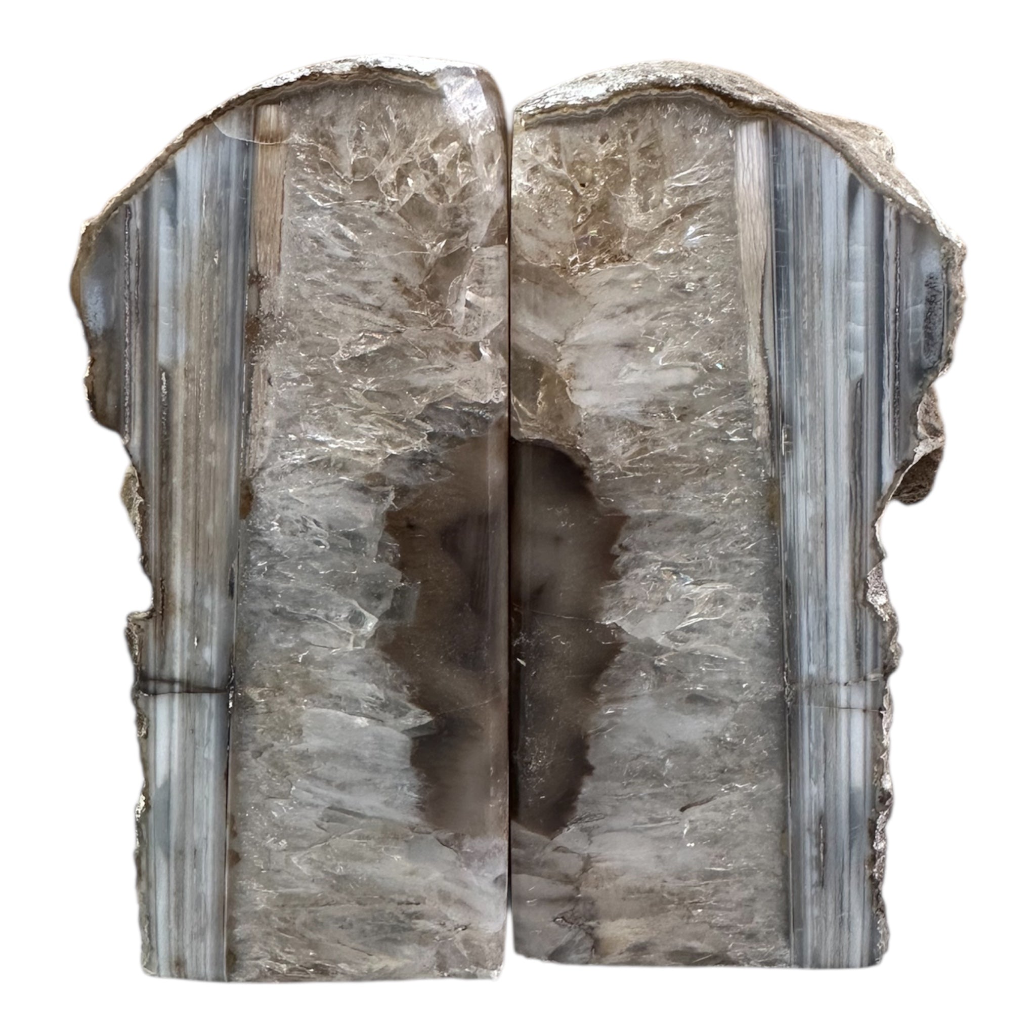 Natural Agate Bookends – 4” x 5” x 1¾”